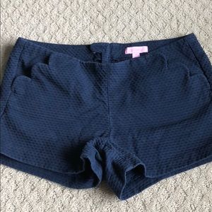 Navy Scalloped Pocket Lilly Pulitzer Shorts